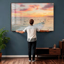 Sunset Beach Wall Art Canvas Print – Soft Coastal by MyGreatCanvas | Canvas Wall Art Prints | Photo Prints & Wall Decor