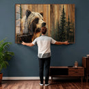 Grizzly Bear Wall Art Canvas Print, Rustic Wildlife Bear by MyGreatCanvas | Canvas Wall Art Prints | Photo Prints & Wall Decor