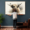 Abstract Highland Cow Wall Art Canvas Print, Rustic Farm by MyGreatCanvas | Canvas Wall Art Prints | Photo Prints & Wall Decor