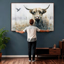 Abstract Highland Cow Animal Wall Art Canvas Print by MyGreatCanvas | Canvas Wall Art Prints | Photo Prints & Wall Decor