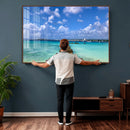 Caribbean Ocean Pier Seascape Wall Art Canvas Print, by MyGreatCanvas | Canvas Wall Art Prints | Photo Prints & Wall Decor