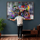 Graffiti Motorcycle Wall Art Canvas Print, Urban Street Art by MyGreatCanvas | Canvas Wall Art Prints | Photo Prints & Wall Decor