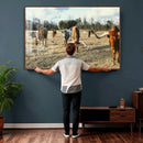 Texas Longhorn Wall Art Canvas Print, Western Ranch Cattle by MyGreatCanvas | Canvas Wall Art Prints | Photo Prints & Wall Decor