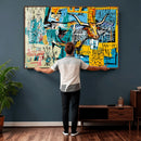 Basquiat Style Bird Bull Graffiti Wall Art Canvas Print, by MyGreatCanvas | Canvas Wall Art Prints | Photo Prints & Wall Decor