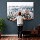 Frosted Fern Wall Art Canvas Print, Soft Winter Botanical by MyGreatCanvas | Canvas Wall Art Prints | Photo Prints & Wall Decor