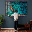 Turquoise Ocean Boat Wall Art Canvas Print by MyGreatCanvas | Canvas Wall Art Prints | Photo Prints & Wall Decor