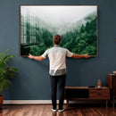 Misty Pine Forest Wall Art Canvas Print, Foggy Evergreen by MyGreatCanvas | Canvas Wall Art Prints | Photo Prints & Wall Decor