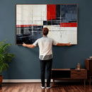 Navy Red Abstract Wall Art Canvas Print, Modern Luxury by MyGreatCanvas | Canvas Wall Art Prints | Photo Prints & Wall Decor