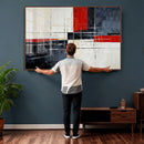 Navy Red Abstract Wall Art Canvas Print, Modern Luxury by MyGreatCanvas | Canvas Wall Art Prints | Photo Prints & Wall Decor