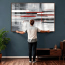 Gray Red Abstract Wall Art Canvas Print, Modern Abstract by MyGreatCanvas | Canvas Wall Art Prints | Photo Prints & Wall Decor