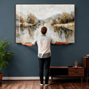 Abstract Landscape Wall Art Canvas Print, Modern Lake by MyGreatCanvas | Canvas Wall Art Prints | Photo Prints & Wall Decor