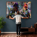 Graffiti Baseball Player Street Art Wall Art Canvas Print by MyGreatCanvas | Canvas Wall Art Prints | Photo Prints & Wall Decor