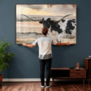 Texas Longhorn Bull Rustic Wall Art Canvas Print by MyGreatCanvas | Canvas Wall Art Prints | Photo Prints & Wall Decor