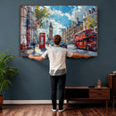 London City Street Wall Art Canvas Print, Big Ben & Red Bus by MyGreatCanvas | Canvas Wall Art Prints | Photo Prints & Wall Decor