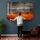 Black Orange Abstract Wall Art Canvas Print Modern Textured by MyGreatCanvas | Canvas Wall Art Prints | Photo Prints & Wall Decor