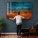 Teal Orange Abstract Wall Art Canvas Print Modern Large by MyGreatCanvas | Canvas Wall Art Prints | Photo Prints & Wall Decor