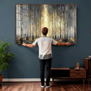 Abstract Birch Forest Wall Art Canvas Print – Modern Gold by MyGreatCanvas | Canvas Wall Art Prints | Photo Prints & Wall Decor