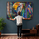 Colorful Heron Wall Art Canvas Print Tropical Bird Abstract by MyGreatCanvas | Canvas Wall Art Prints | Photo Prints & Wall Decor