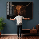 Highland Cow Wall Art Canvas Print – Moody Dark Rustic by MyGreatCanvas | Canvas Wall Art Prints | Photo Prints & Wall Decor