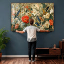 Vintage Birds and Flowers Wall Art Canvas Print, Botanical by MyGreatCanvas | Canvas Wall Art Prints | Photo Prints & Wall Decor