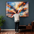 Lyrical Abstraction Wall Art Canvas Print, Orange Blue by MyGreatCanvas | Canvas Wall Art Prints | Photo Prints & Wall Decor