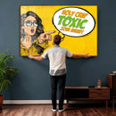 Pop Art Print Bathroom Sign Wall Art Canvas Print — Funny by MyGreatCanvas | Canvas Wall Art Prints | Photo Prints & Wall Decor