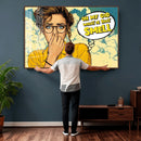 Pop Art Print Bathroom Sign Wall Art Canvas Print — Funny by MyGreatCanvas | Canvas Wall Art Prints | Photo Prints & Wall Decor