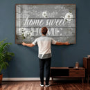 Home Sweet Home Sign Wall Art Canvas Print, Floral Farmhouse by MyGreatCanvas | Canvas Wall Art Prints | Photo Prints & Wall Decor