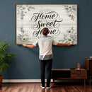 Home Sweet Home Wall Art Canvas Print, Floral Farmhouse by MyGreatCanvas | Canvas Wall Art Prints | Photo Prints & Wall Decor