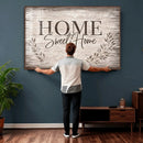Home Sweet Home Wall Art Canvas Print, Floral Farmhouse by MyGreatCanvas | Canvas Wall Art Prints | Photo Prints & Wall Decor