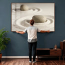 Zen Garden Stone Sand Canvas | Japanese Rock Garden Wall Art by MyGreatCanvas | Canvas Wall Art Prints | Photo Prints & Wall Decor