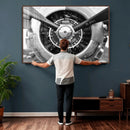 Vintage Propeller Plane Wall Art Canvas Print, Black and by MyGreatCanvas | Canvas Wall Art Prints | Photo Prints & Wall Decor
