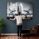 Propeller Plane Wall Art Canvas Print, Black and White by MyGreatCanvas | Canvas Wall Art Prints | Photo Prints & Wall Decor