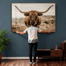 Texas Longhorn Bull Wall Art Canvas Print, Western Farmhouse by MyGreatCanvas | Canvas Wall Art Prints | Photo Prints & Wall Decor