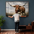Texas Longhorn Canvas Wall Art Western Bull Desert Moody by MyGreatCanvas | Canvas Wall Art Prints | Photo Prints & Wall Decor