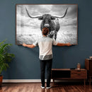 Texas Longhorn Canvas Wall Art Western Bull Desert Moody by MyGreatCanvas | Canvas Wall Art Prints | Photo Prints & Wall Decor