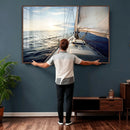 Sailboat Wall Art Canvas Print, Ocean Sunset Sailing Framed by MyGreatCanvas | Canvas Wall Art Prints | Photo Prints & Wall Decor