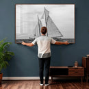 Vintage Sailboat Wall Art Canvas Print, Black and White by MyGreatCanvas | Canvas Wall Art Prints | Photo Prints & Wall Decor