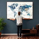 Watercolor World Map Canvas Wall Art Print – Abstract by MyGreatCanvas | Canvas Wall Art Prints | Photo Prints & Wall Decor
