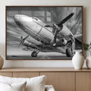 Vintage Airplane on Runway Canvas Print by MyGreatCanvas | Canvas Wall Art Prints | Photo Prints & Wall Decor