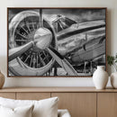 Vintage Antique Airplane Wall Art Canvas Print