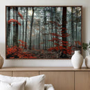 Autumn Forest Wall Art – Enchanting Red Leaves Canvas Print, by MyGreatCanvas | Canvas Wall Art Prints | Photo Prints & Wall Decor