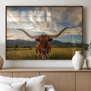 Texas Longhorn Canvas Wall Art – Majestic Triptych Animal by MyGreatCanvas | Canvas Wall Art Prints | Photo Prints & Wall Decor