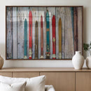 Vintage Wooden Weathered Ski's in Front of an Old Barn Wall by MyGreatCanvas | Canvas Wall Art Prints | Photo Prints & Wall Decor
