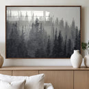 Misty Forest Canvas Wall Art – Monochrome Triptych Pine Tree by MyGreatCanvas | Canvas Wall Art Prints | Photo Prints & Wall Decor
