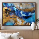Blue Orange Marble Fluid Effect Canvas Wall Art Print by MyGreatCanvas | Canvas Wall Art Prints | Photo Prints & Wall Decor
