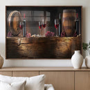 Wine and Barrels Wall Art Canvas Print by MyGreatCanvas | Canvas Wall Art Prints | Photo Prints & Wall Decor