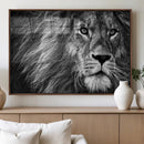 Black and White Lion Canvas Wall Art Print – Wildlife by MyGreatCanvas | Canvas Wall Art Prints | Photo Prints & Wall Decor