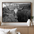 Western Home Wall Art Canvas Print, Framed Texas Longhorn by MyGreatCanvas | Canvas Wall Art Prints | Photo Prints & Wall Decor