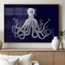 Blue Octopus Wall Art Canvas Print by MyGreatCanvas | Canvas Wall Art Prints | Photo Prints & Wall Decor